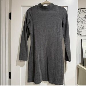 Gray Everlane Mock Neck Dress